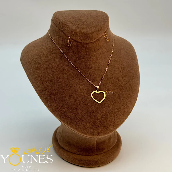 آویز قلب ساده مینیمال طلا لیزری